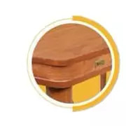 میز و صندلی ناهار خوری 6 نفره چوبی مارال شتری پشت صندلی لمسه جلو صندلی شیاری 155در90در77برند صنعت چوب کارما