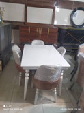 میز و صندلی ناهار خوری 6 نفره چوبی هانزو 155*90*77 برند صنعت چوب کارما
